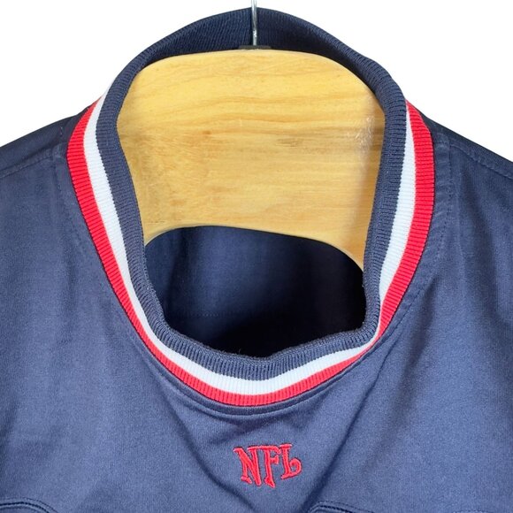 NFL Buffalo Bills Jersey Mens M Navy Blue Embroidered Team Logos Long Sleeve - Picture 3 of 12